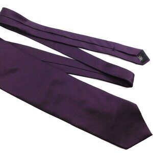Vintage Mens Murano Solid Eggplant Purple 100% Silk Formal Tie Neckwear USA